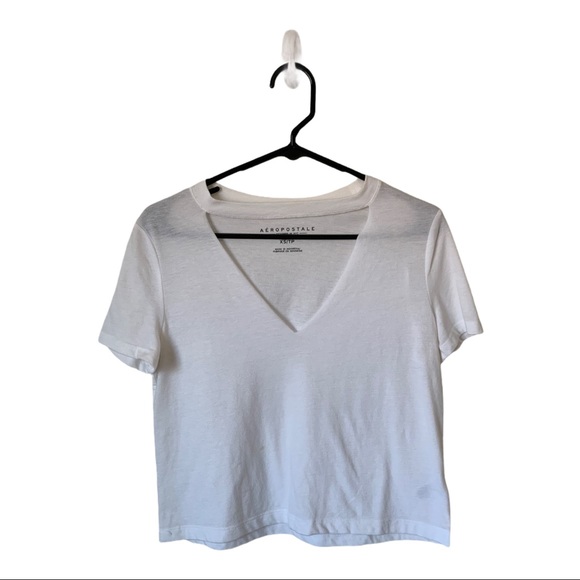 (2) Aeropostale Basic V-Neck Crop Top Bundle- XS - Picture 5 of 14